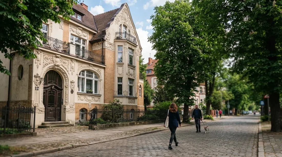 Willa Kleintje on a villa street in Bydgoskie Przedmieście, its Art Nouveau details and 1912 façade seen from the pavement